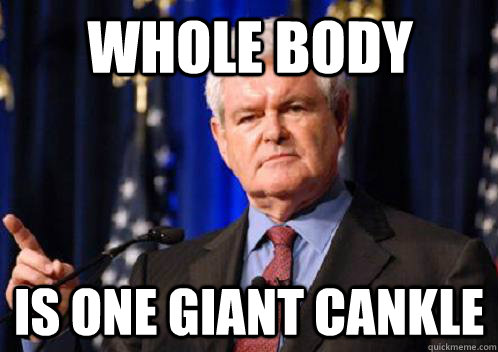 Whole body is one giant cankle  Scumbag Newt Gingrich