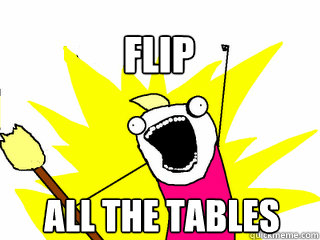 all the tables flip  All The Thigns