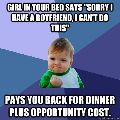 Girl in your bed says 
