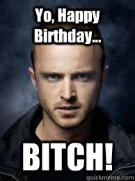 Yo, Happy Birthday... BITCH! - Yo, Happy Birthday... BITCH!  Breaking Bad