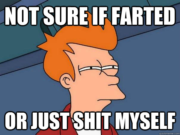 Not sure if farted Or just shit myself - Not sure if farted Or just shit myself  Futurama Fry