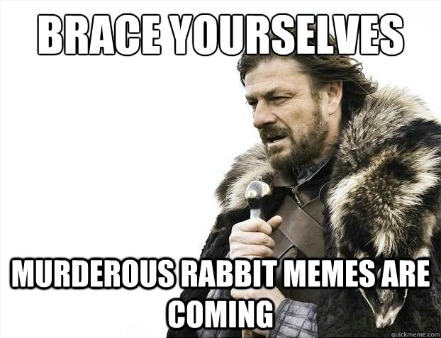 Brace yourselves murderous rabbit memes are coming  Brace Yourselves - Borimir