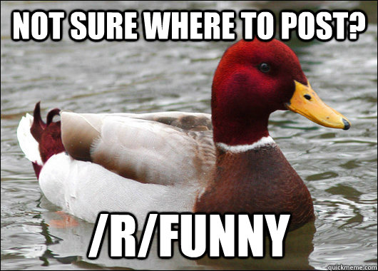 Not sure where to post? /r/funny  Malicious Advice Mallard