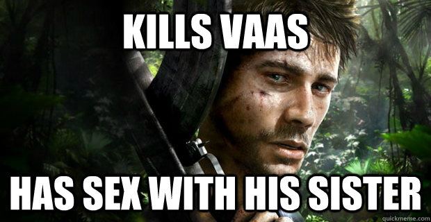 kills vaas has sex with his sister  
