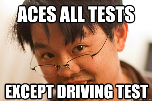 Aces all tests except driving test  Smart Asian Kid