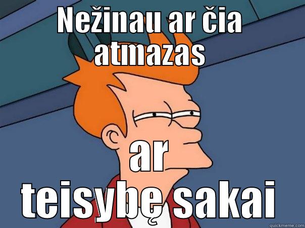 Atmazas ar teisybe - NEŽINAU AR ČIA ATMAZAS AR TEISYBĘ SAKAI Futurama Fry