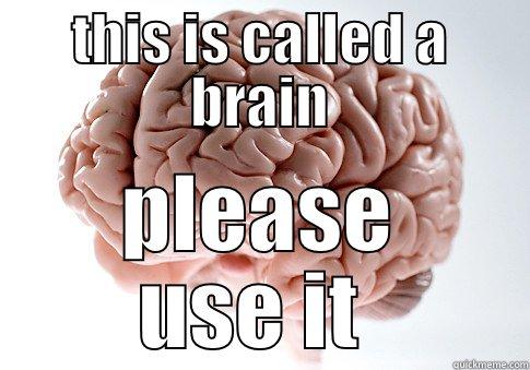 THIS IS CALLED A BRAIN PLEASE USE IT  Scumbag Brain