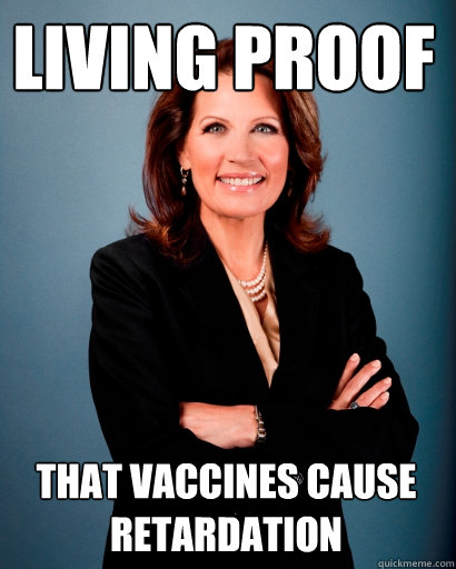 Living proof that vaccines cause retardation  Whites Rule Bachmann