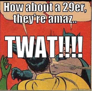 HOW ABOUT A 29ER, THEY'RE AMAZ.. TWAT!!!! Slappin Batman