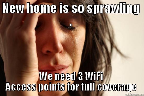 Wifi Needs - NEW HOME IS SO SPRAWLING . WE NEED 3 WIFI ACCESS POINTS FOR FULL COVERAGE First World Problems