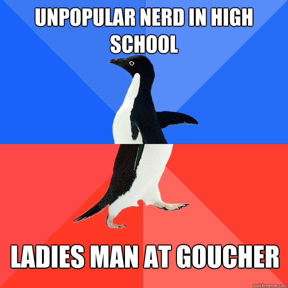 unpopular nerd in high school Ladies man at goucher  Socially Awkward Awesome Penguin