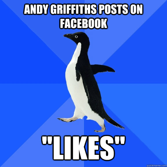 Andy Griffiths posts on Facebook 