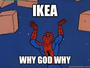 Ikea Why god why  60s Spiderman
