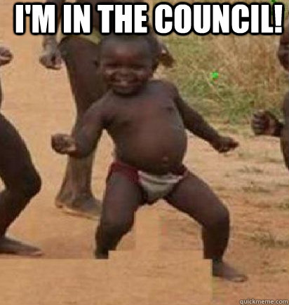I'm in the council!   dancing african baby