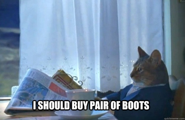I should buy pair of boots  Sophisticated Cat
