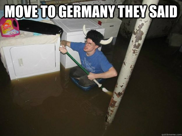 move to Germany they said   Laundry Room Viking