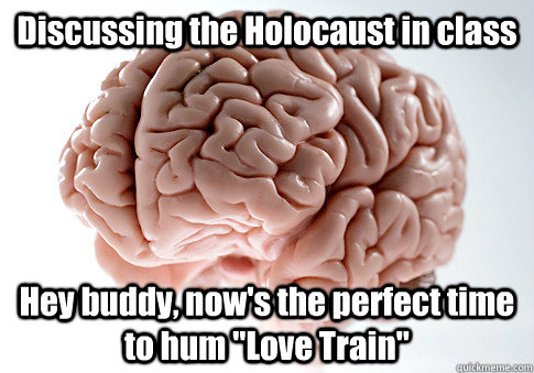 Discussing the Holocaust in class Hey buddy, now's the perfect time to hum 
