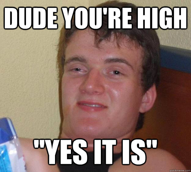 dude you're high 