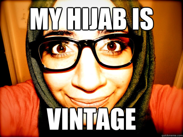 my hijab is  vintage  