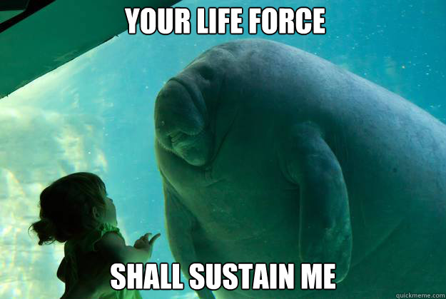 your life force shall sustain me  Overlord Manatee