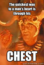 The quickest way
to a man's heart is through his CHEST - The quickest way
to a man's heart is through his CHEST  Mola Ram