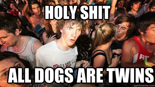 holy shit All dogs are twins  Sudden Clarity Clarence