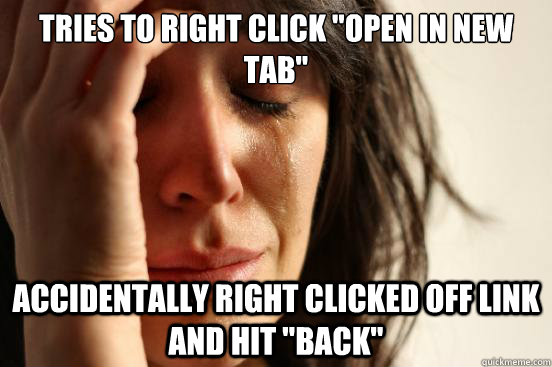 Tries to right click 