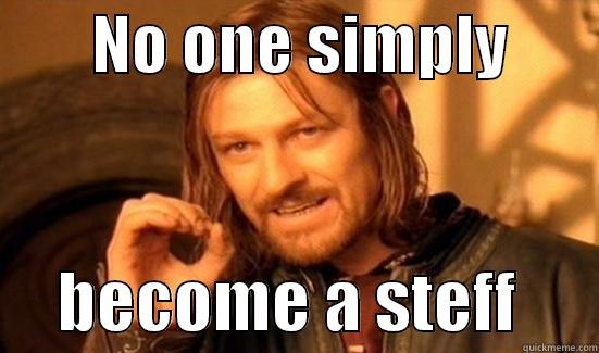        NO ONE SIMPLY             BECOME A STEFF      Boromir