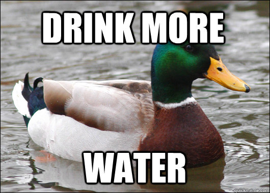 Drink more water - Drink more water  Actual Advice Mallard