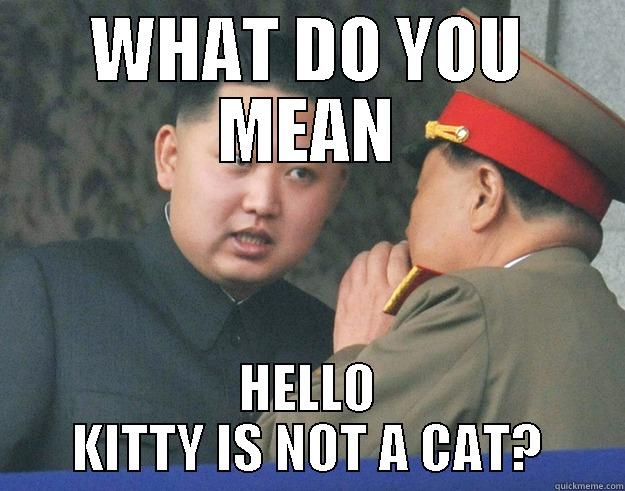 WHAT DO YOU MEAN HELLO KITTY IS NOT A CAT? Hungry Kim Jong Un