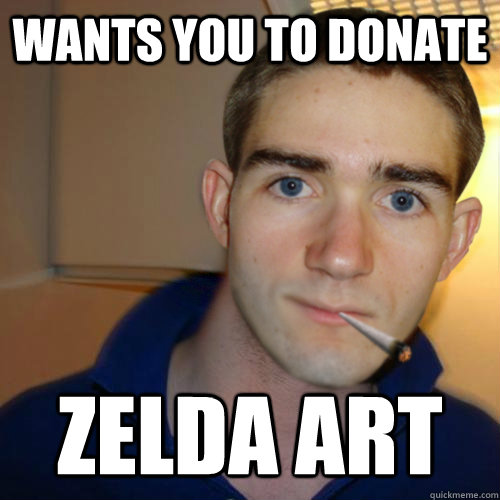 wants you to donate zelda art  