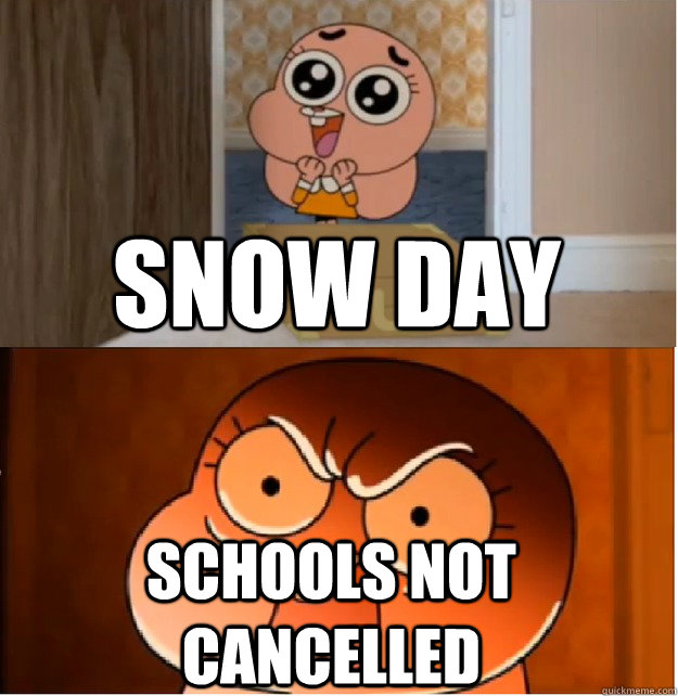 snow day schools not cancelled  