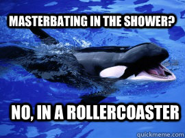 Masterbating in the shower? No, in a rollercoaster - Perverted Whale