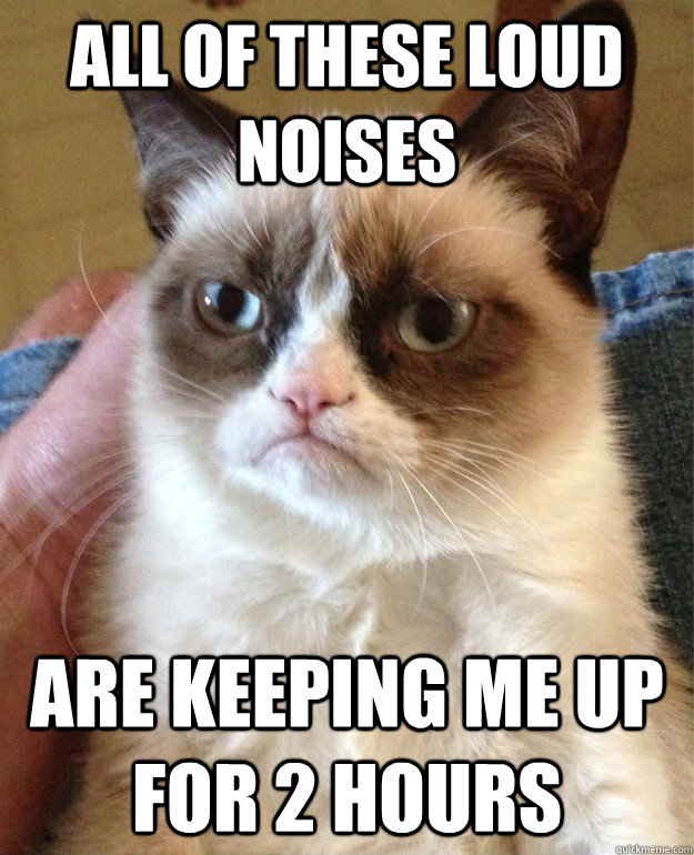 all of these loud noises are keeping me up for 2 hours - all of these loud noises are keeping me up for 2 hours  Misc