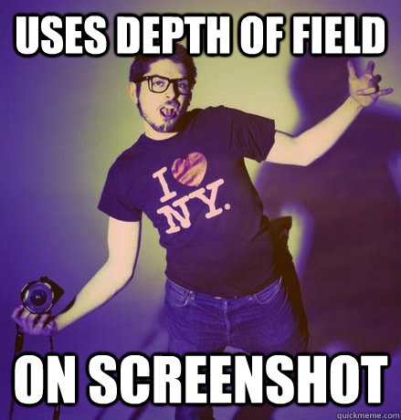 uses depth of field on screenshot - uses depth of field on screenshot  hipster instagrammer