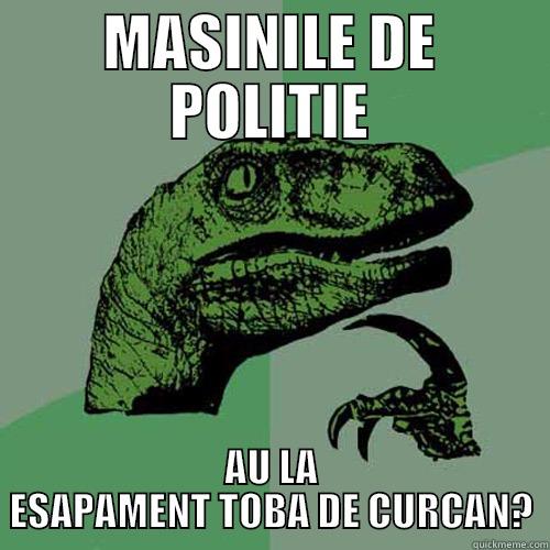 MASINILE DE POLITIE AU LA ESAPAMENT TOBA DE CURCAN? Philosoraptor