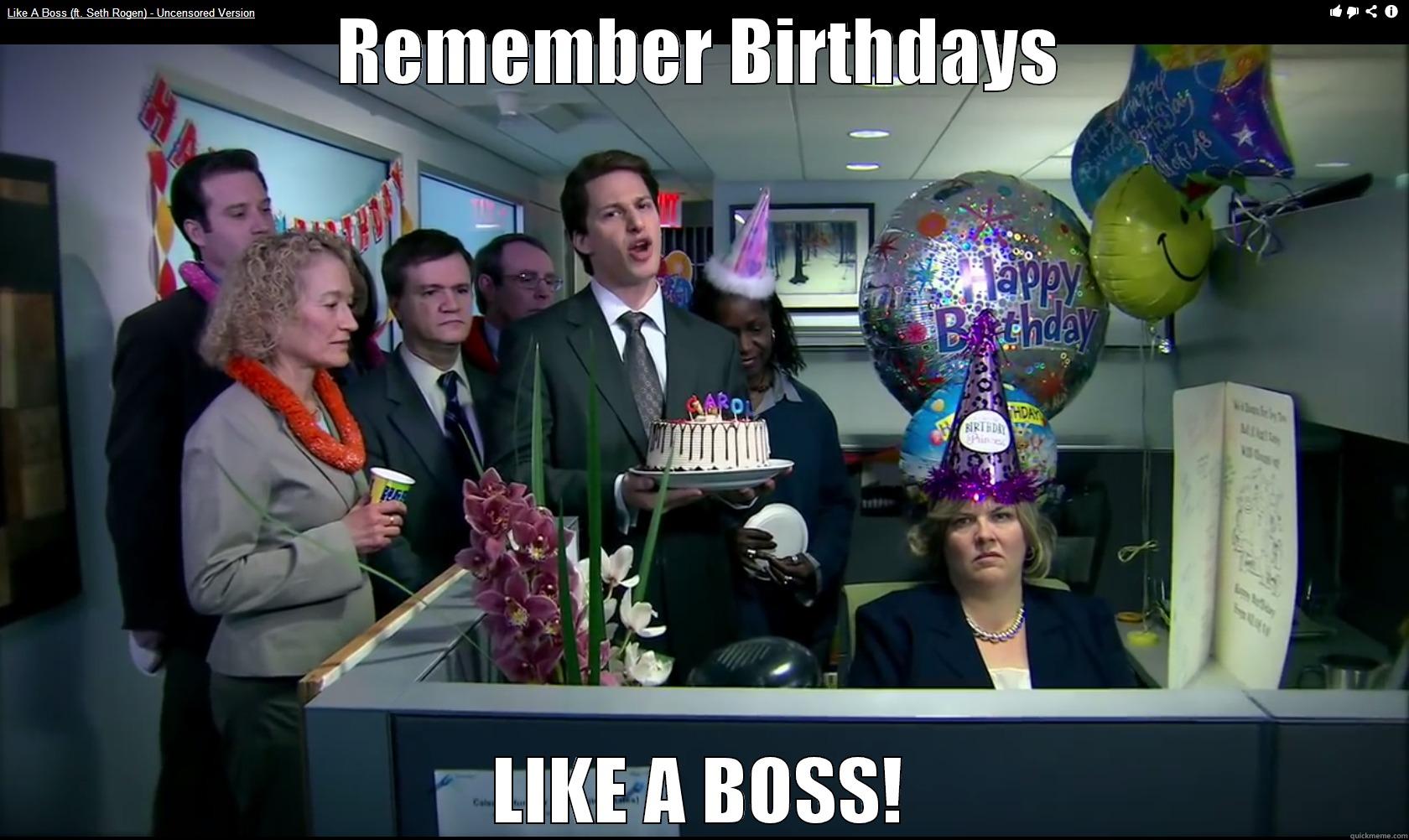 REMEMBER BIRTHDAYS LIKE A BOSS! Misc