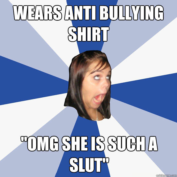Wears anti bullying shirt 