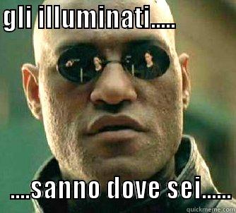GLI ILLUMINATI.....                                   ....SANNO DOVE SEI...... Matrix Morpheus