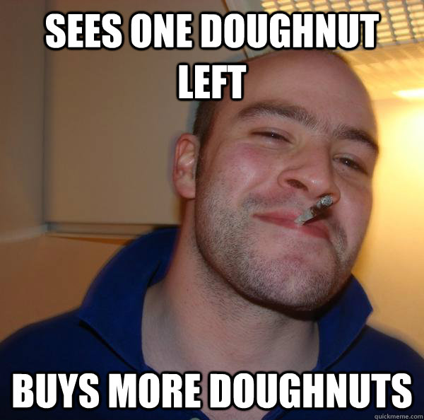 Sees one Doughnut left buys more Doughnuts - Sees one Doughnut left buys more Doughnuts  Misc