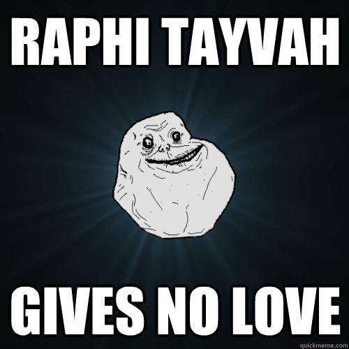 Raphi Tayvah Gives no love  Forever Alone