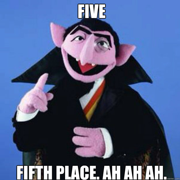 Five Fifth place. AH AH AH.  