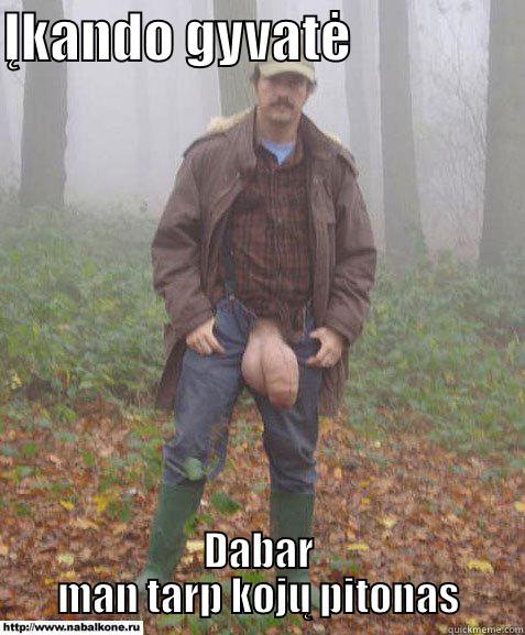 ĮKANDO GYVATĖ                 DABAR MAN TARP KOJŲ PITONAS Misc