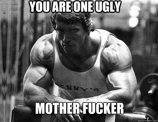 you are one ugly mother fucker - you are one ugly mother fucker  Serious Schwarzenegger