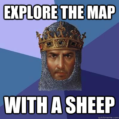 EXPLORE THE MAP WITH A SHEEP  Good AOE2