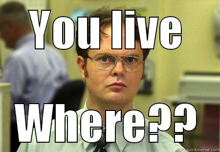 You Live Where - YOU LIVE WHERE?? Schrute