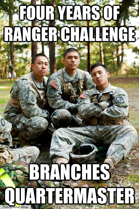 four years of ranger challenge branches quartermaster - four years of ranger challenge branches quartermaster  Hooah ROTC Cadet