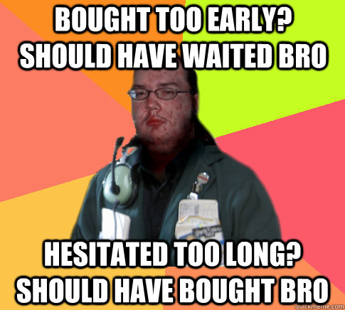 bought too early? Should have waited bro hesitated too long? Should have bought bro  
