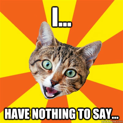 I... Have nothing to say...  Bad Advice Cat