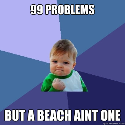 99 problems  but a beach aint one  Success Kid